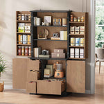 Itaar | 70.9 Inch Kitchen Pantry Cabinet 8 Door Shelves and 4 Drawers