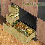 Itaar | 70.9 Inch Kitchen Pantry Cabinet 8 Door Shelves and 4 Drawers