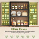 Itaar | 70.9 Inch Kitchen Pantry Cabinet 8 Door Shelves and 4 Drawers