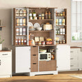 Itaar | 70.9 Inch Kitchen Pantry Cabinet 8 Door Shelves and 4 Drawers