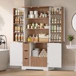 Itaar | 70.9 Inch Kitchen Pantry Cabinet 8 Door Shelves and 4 Drawers