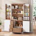 Itaar | 70.9 Inch Kitchen Pantry Cabinet 8 Door Shelves and 4 Drawers