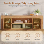 Itaar | 70 Inch TV Stand for 80 Inch TV Farmhouse Entertainment Center