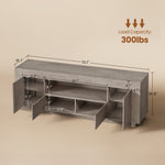 Itaar | 70 Inch TV Stand for 80 Inch TV Farmhouse Entertainment Center