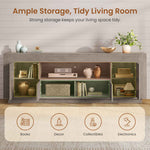 Itaar | 70 Inch TV Stand for 80 Inch TV Farmhouse Entertainment Center