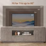 Itaar | 70 Inch TV Stand for 80 Inch TV Farmhouse Entertainment Center
