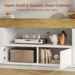 Itaar | 70 Inch TV Stand for 80 Inch TV Farmhouse Entertainment Center