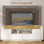 Itaar | 70 Inch TV Stand for 80 Inch TV Farmhouse Entertainment Center