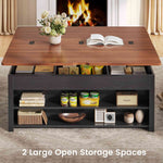 Itaar | Lift Top Coffee Table with Storage Bench  Farmhouse Convertible Coffee Table 4 Modes with Hidden Compartments