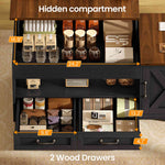 Itaar | 39.4 Inch Farmhouse Lift Top Coffee Table with 2 Drawer Storage Cabinet