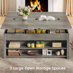 Itaar | Lift Top Coffee Table with Storage Bench  Farmhouse Convertible Coffee Table 4 Modes with Hidden Compartments