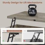 Itaar | Lift Top Coffee Table with Storage Bench  Farmhouse Convertible Coffee Table 4 Modes with Hidden Compartments