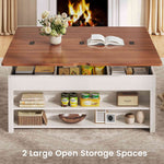 Itaar | Lift Top Coffee Table with Storage Bench  Farmhouse Convertible Coffee Table 4 Modes with Hidden Compartments