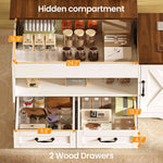 Itaar | 39.4 Inch Farmhouse Lift Top Coffee Table with 2 Drawer Storage Cabinet