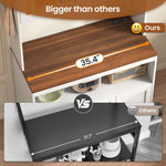 Itaar Bakers Rack with Power Outlet  LED Lights 67.6 Inch Tall Kitchen Pantry Cabinet Glass Display Hutch with Hooks